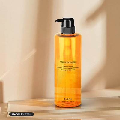 500ml customised luxury pet plastic Body Wash Lotion container transparent shampoo bottles