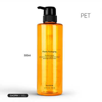 500ml customised luxury pet plastic Body Wash Lotion container transparent shampoo bottles