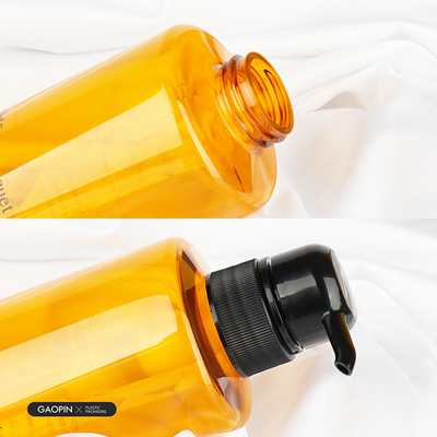 500ml customised luxury pet plastic Body Wash Lotion container transparent shampoo bottles