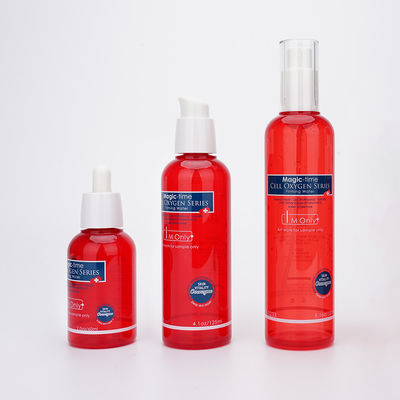 60ml 125ml 150ml Face Skin Care Pump Spray Red PETG Plastic Plastic Lotion Bottle
