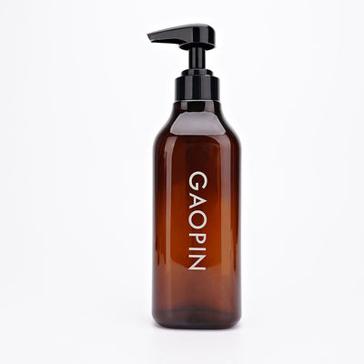 Amber 500ml Square Empty Shampoo And Conditioner Bottles 300ml 600ml 1000ml