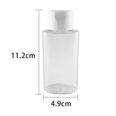 Clear Flip Cap Cosmetic Plastic Bottles Empty Hand Sanitizer Gel Bottles 60ml 100ml