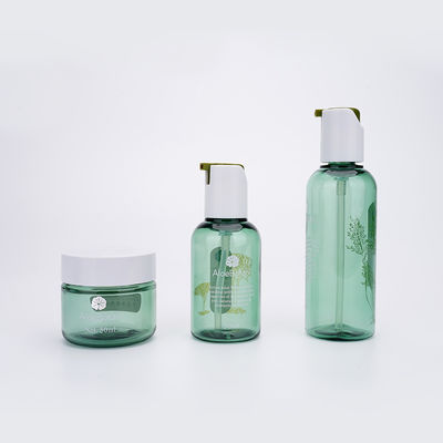 Spin Lock Cosmetic Plastic Bottles 50ml 100ml Empty Face Cream Jars