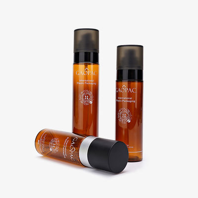 Facial Skin Care Toner 80ml 90ml 120ml PET Amber Plastic Spray Plastic Lotion Bottle
