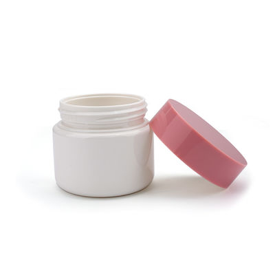 3 Oz 2 Oz 1 Oz Plastic Cosmetic Jars / PET Cream Jar 30ml With Pink Cap