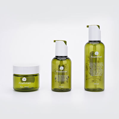SGS Spin Lock Plastic Lotion Bottles 50ml 100ml Cosmetic Cream Jars