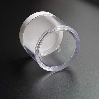 Customized Plastic Cosmetic Jars 300ml PET Clear Cylinder Bottle With Screw Cap