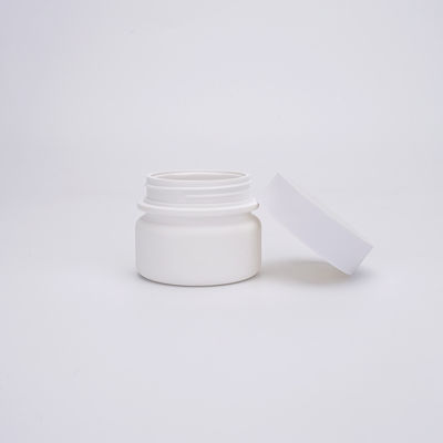 50ml PETG White Plastic Round Jar , Face Cream Cosmetic Jar