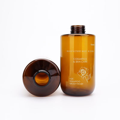 Amber Plastic Shampoo And Conditioner Bottles 300ml 400ml 500ml 600ml