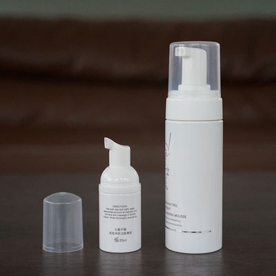 150ml 25ml Plastic Foam Pump Bottle White Cylinder PET Bottle