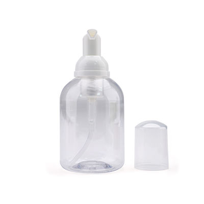 Cosmetic 200ml Plastic Foam Pump Bottle Round PET OEM Accepted