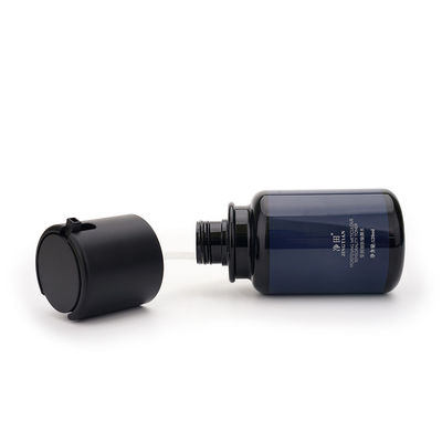 Matte Black Empty Pump Plastic Bottles 120ml Cosmetic Packaging