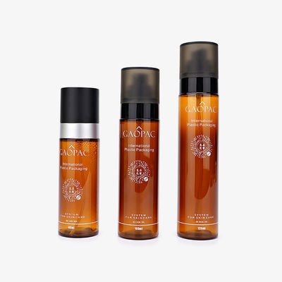 CE Brown Plastic Spray Bottles 80ML 90ML 120ML Skin Care Packaging