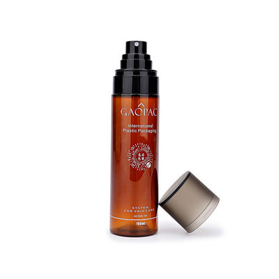 CE Brown Plastic Spray Bottles 80ML 90ML 120ML Skin Care Packaging