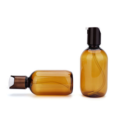 30ml 60ml 130ml Plastic Lotion Bottle Amber Color Screen Printing