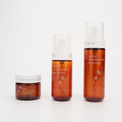 30ml 80ml 100ml Amber PET Lotion Bottle Cosmetic Cream Jar Plastic Lotion Bottle