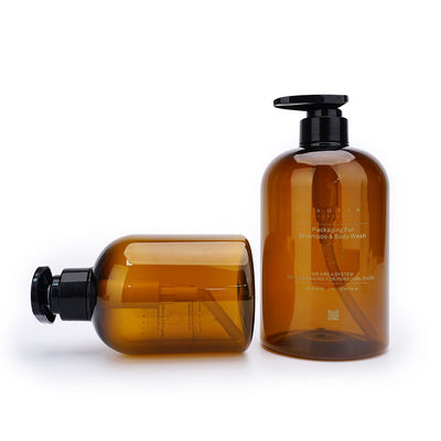 Plastic Amber Pump Bottles 400ML 760ML Hand Wash Empty Bottle