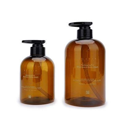 Plastic Amber Pump Bottles 400ML 760ML Hand Wash Empty Bottle