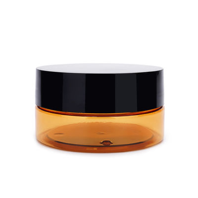 Round Plastic Cosmetic Jars 200ml Hair Container With Lid PE Gasket