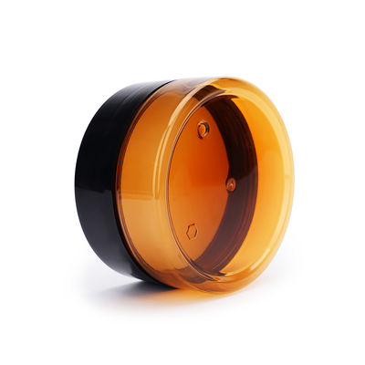Round Plastic Cosmetic Jars 200ml Hair Container With Lid PE Gasket