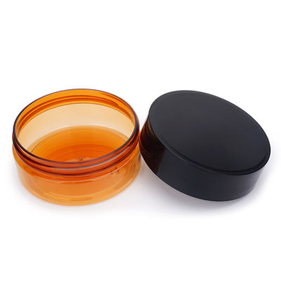 Round Plastic Cosmetic Jars 200ml Hair Container With Lid PE Gasket