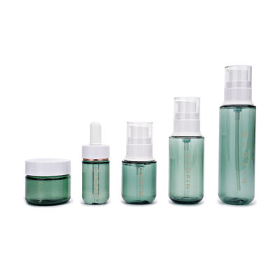 White Plastic Lotion Pump Bottles , 30ml 50ml Cosmetic Dropper Bottles