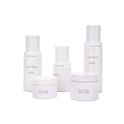 OEM Plastic Cosmetic Bottles White PET Jar Packaging 30ml 50ml 80ml 100ml