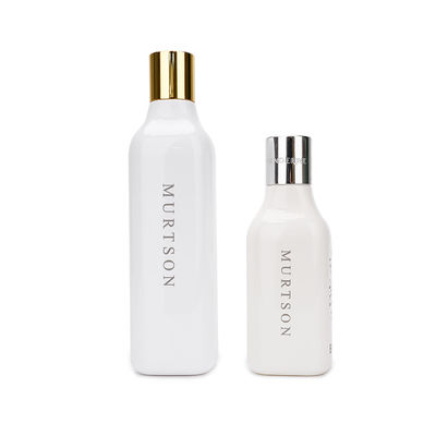 Empty White Plastic Shampoo Bottles Leakage Proof 200ml 300ml With Disc Cap