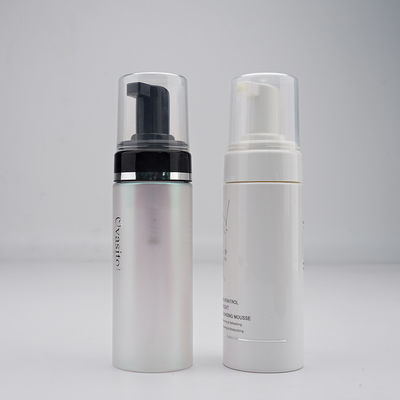 SGS 150ml Plastic Foam Pump Bottle Semi Transparent Facial Foam Cleanser Bottle With Cap