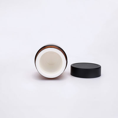 PET Empty Skincare Bottles 30g 50g Brown Skincare Packaging With Screw Cap