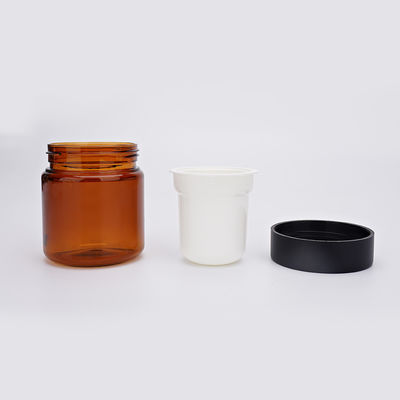 PET Empty Skincare Bottles 30g 50g Brown Skincare Packaging With Screw Cap
