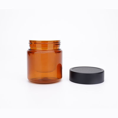 PET Empty Skincare Bottles 30g 50g Brown Skincare Packaging With Screw Cap