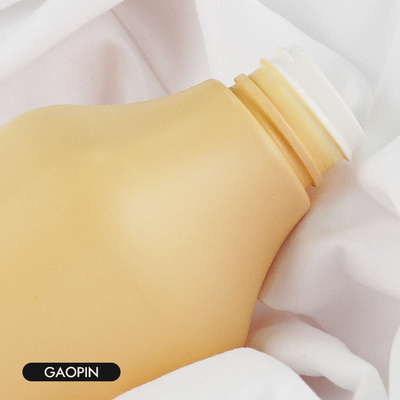 350ml Plastic Shampoo Bottles Lotion Cosmetic Packaging With Gold Pump