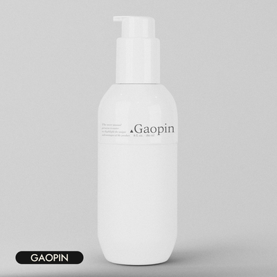 6.087oz Plastic Shampoo Bottles Aluminum Sleeve Hot Stamping