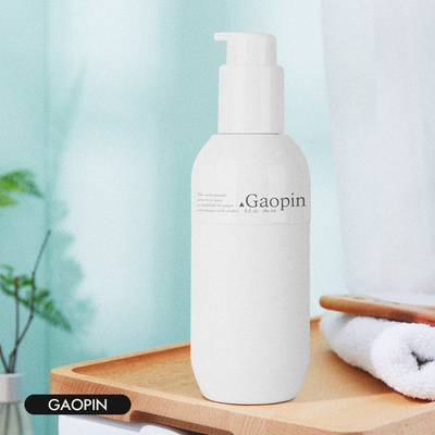 6.087oz Plastic Shampoo Bottles Aluminum Sleeve Hot Stamping