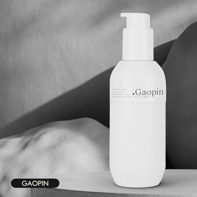 6.087oz Plastic Shampoo Bottles Aluminum Sleeve Hot Stamping